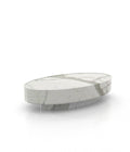 Oval Marble Stone Monolith Modern Coffee Table