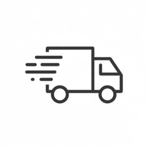 Shipping Truck Icon with Motion Lines