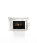 Nero Marquina Solid Black Marble Socrates 3-Tiered Fireplace Surround - Front Detail | Stonegems