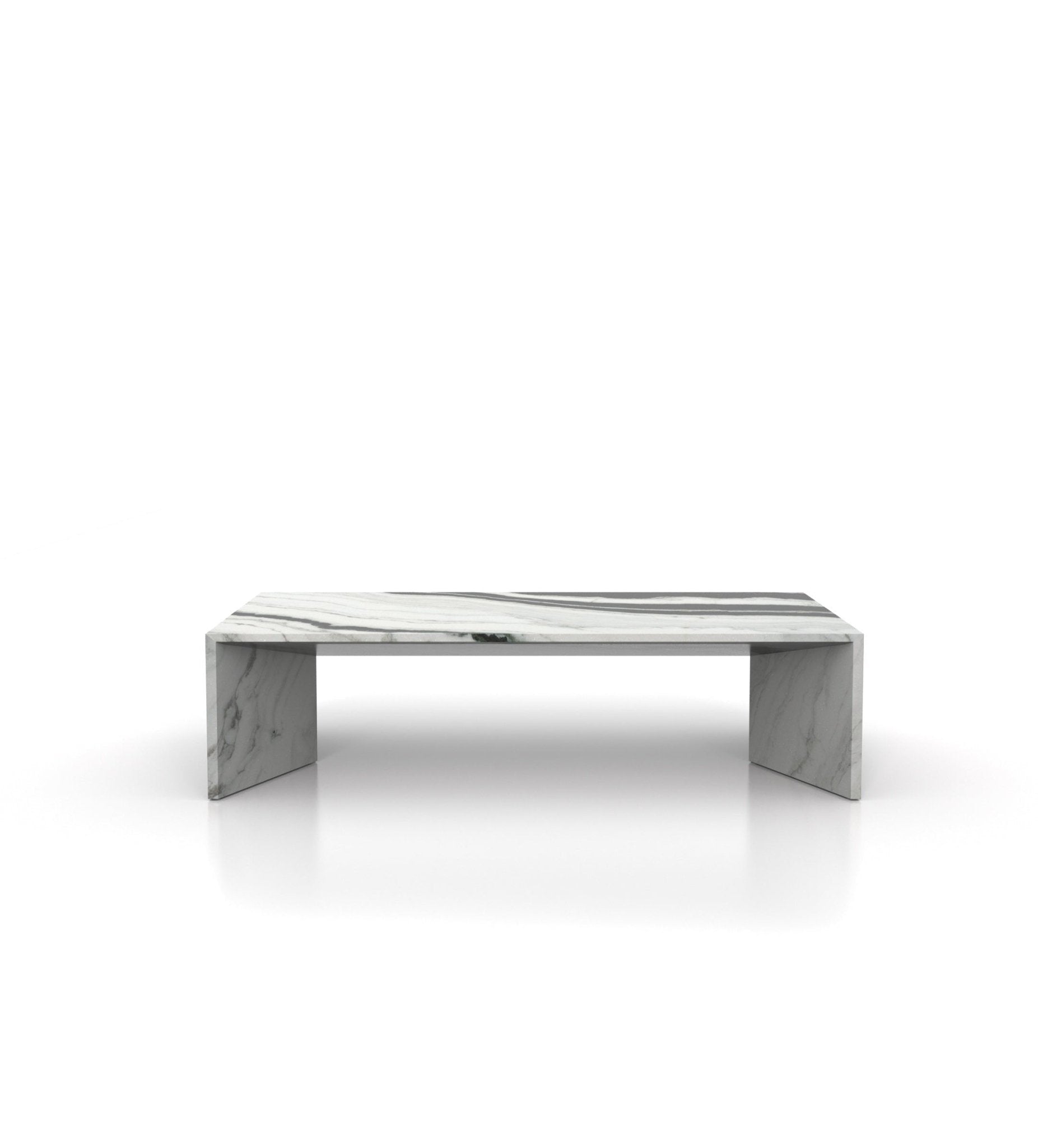 Rectangular Minimalist Marble Stone Long Coffee Table