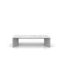 White Carrara Marble Stratos Coffee Table - Front View | Stonegems