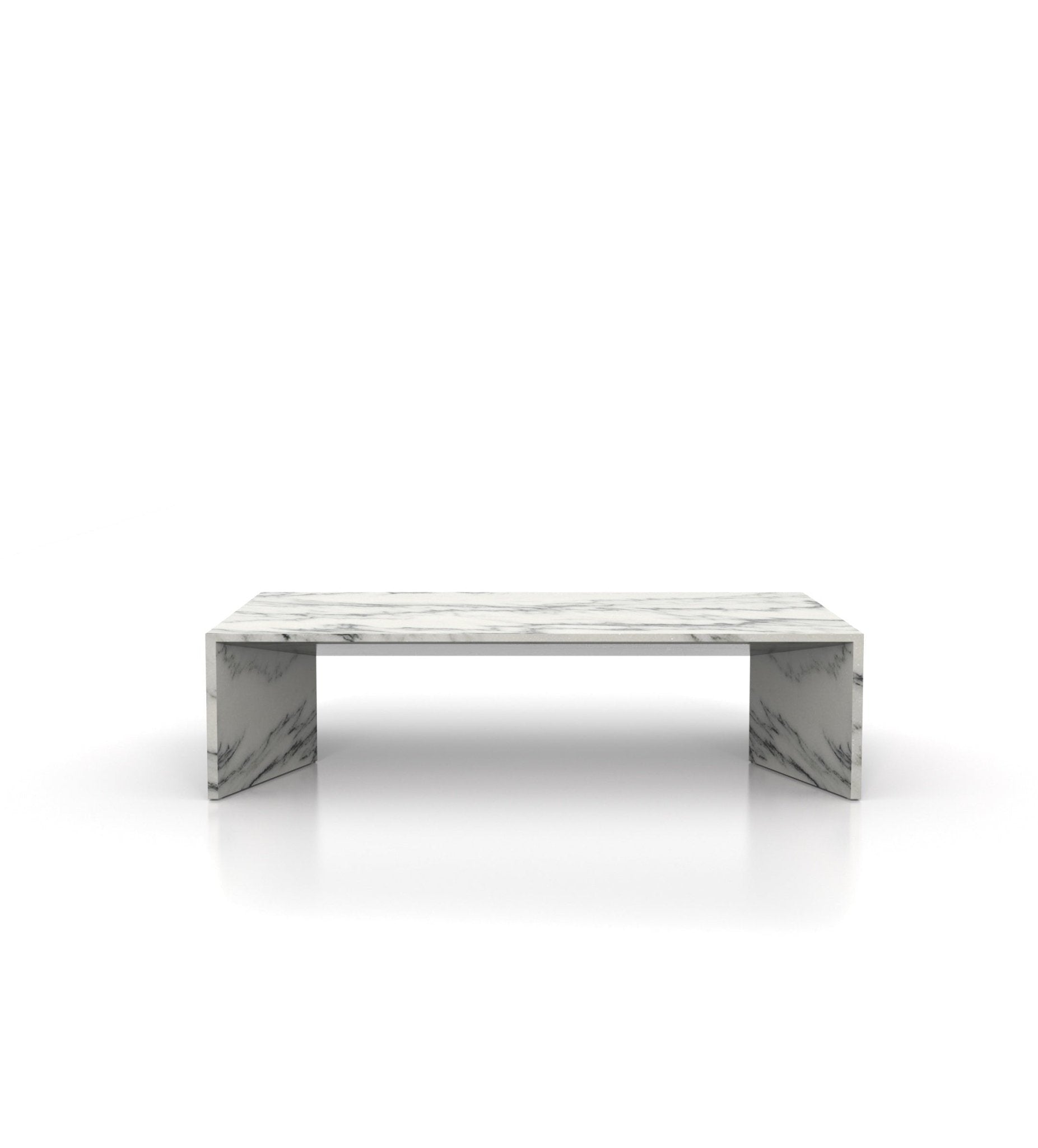 Rectangular Minimalist Marble Stone Long Coffee Table