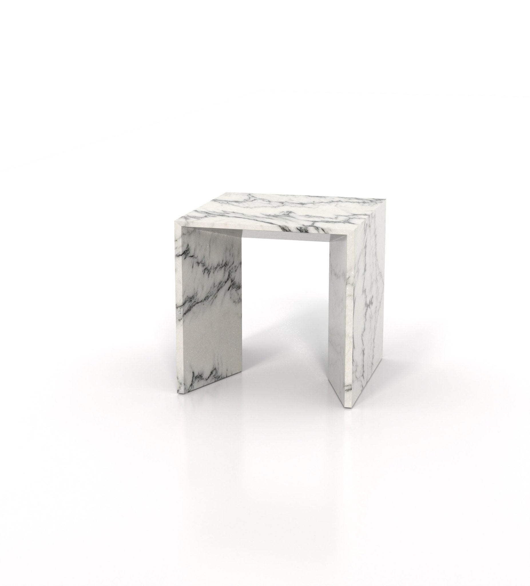 Square Marble Stone Minimalist Side End Table