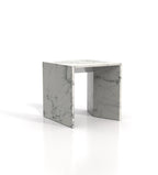 Natural Stone Square Side Table - Left Side View | Stonegems