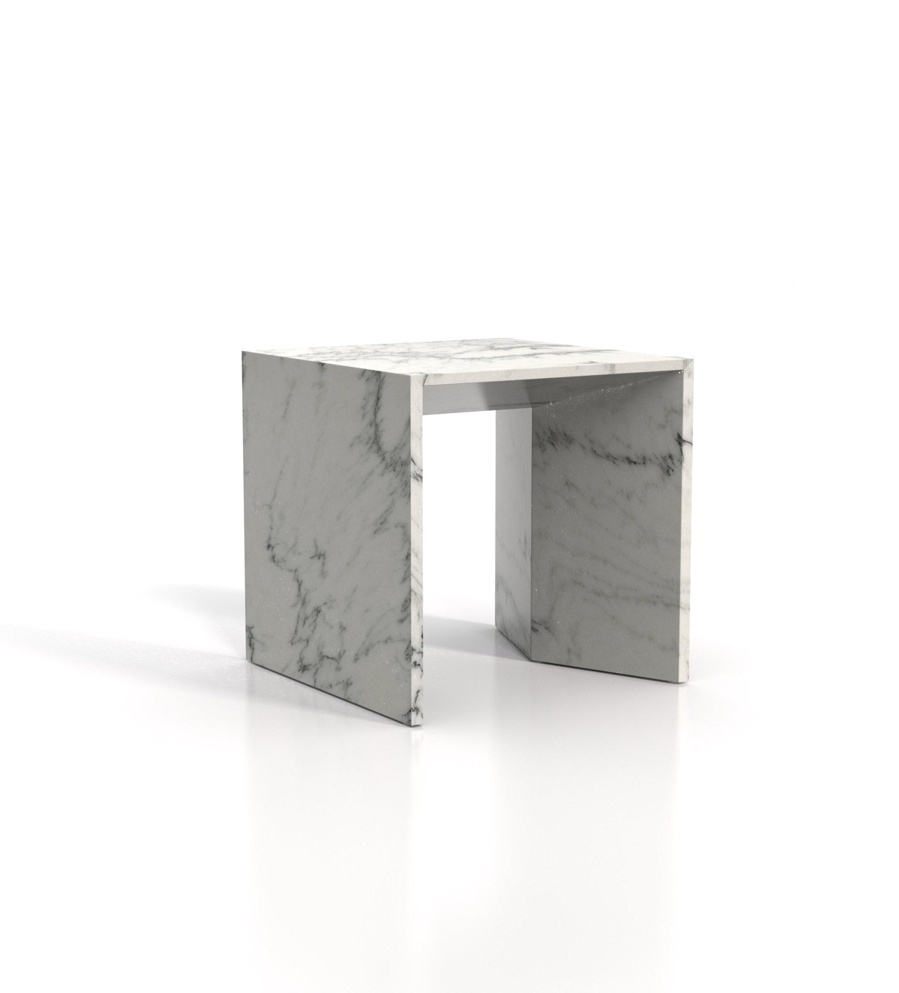 Square Marble Stone Minimalist Side End Table