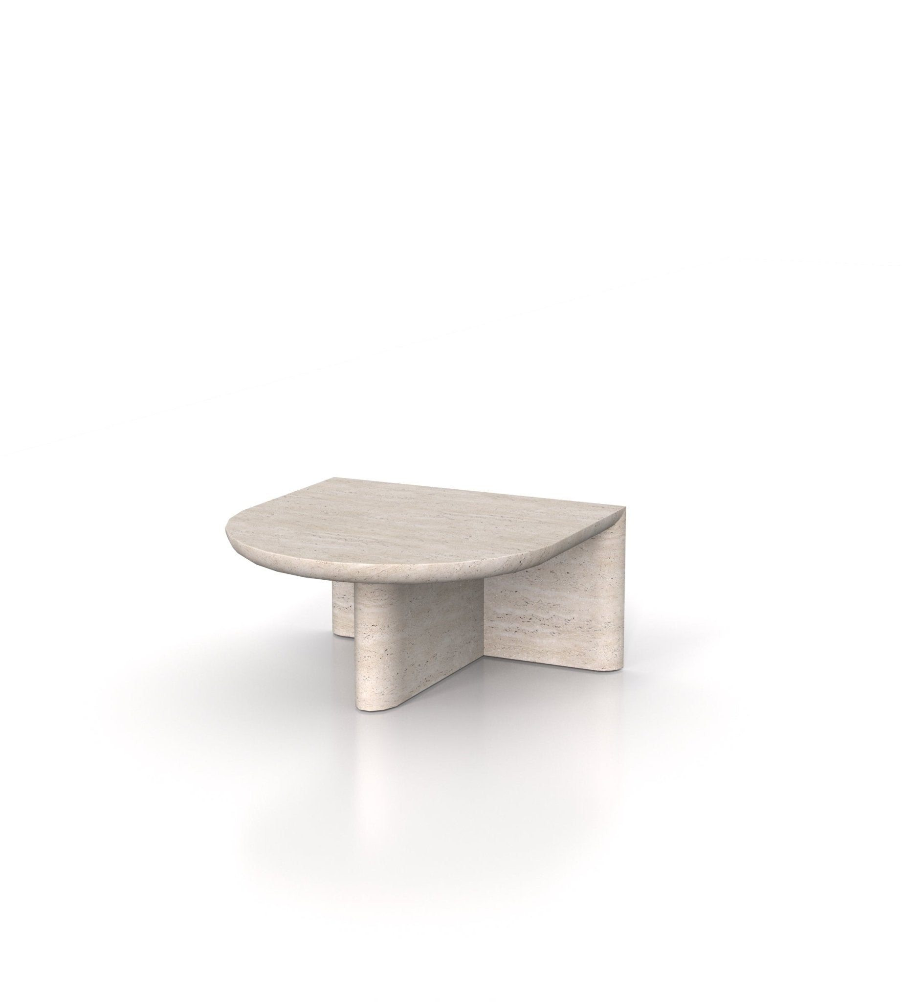 Travertine Marble Coffee Table Achilles - Front Angle | Stonegems